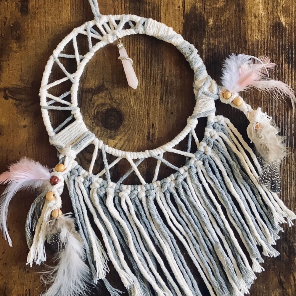 ⚡️ BOHO CRESCENT MOON CRYSTAL WALL PIECE ⚡️